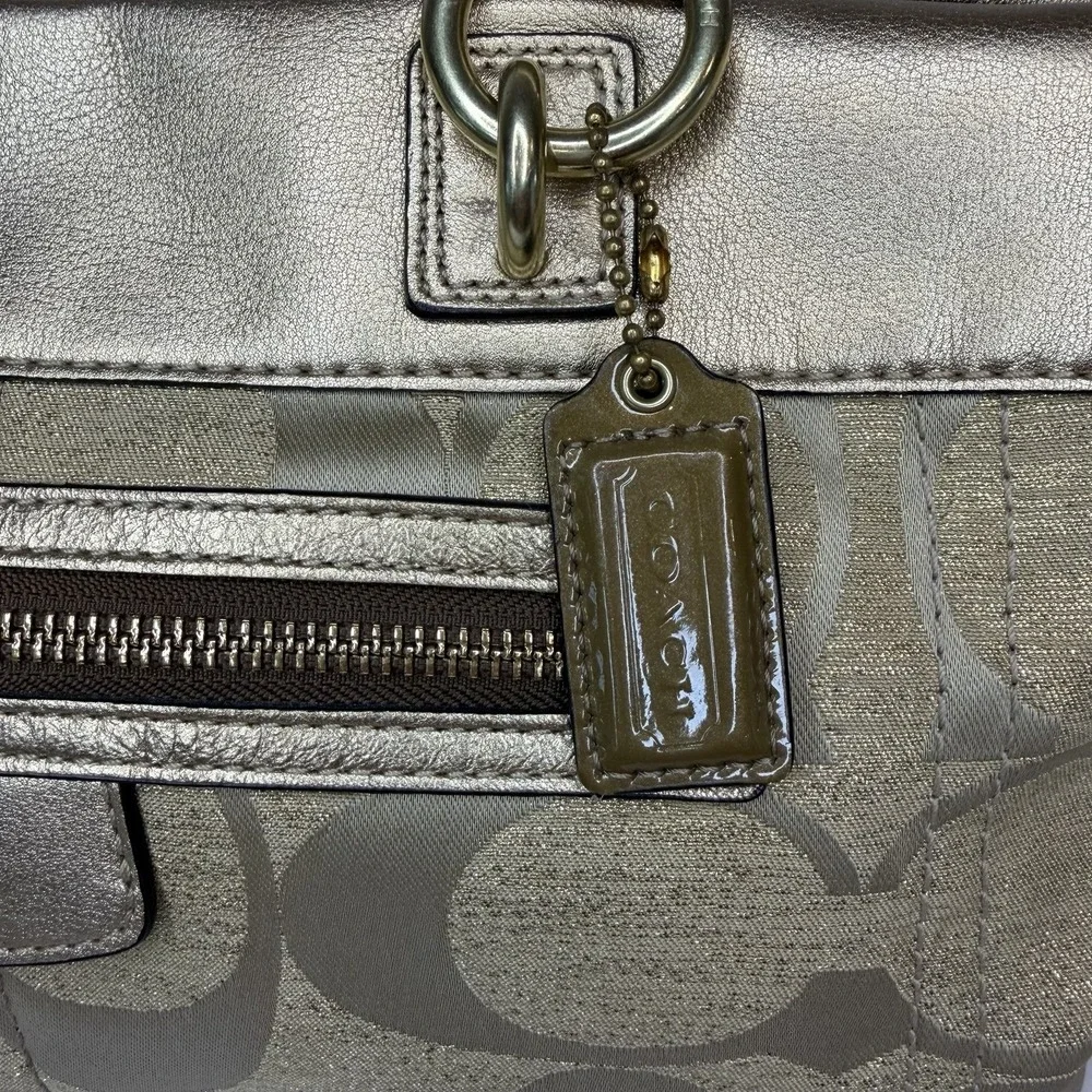 Authentic Vintage Coach Signature Tote Bag No. G0993-14433‎ Gold Leather Y2K 00s